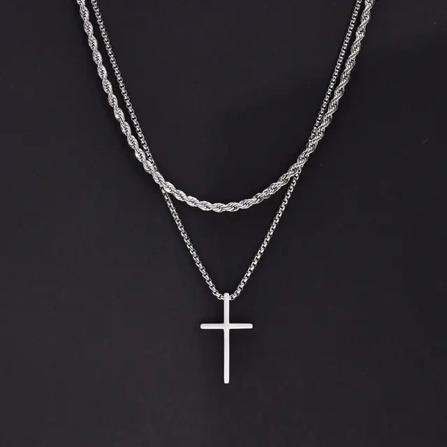 Vnox Mens Cross Necklaces